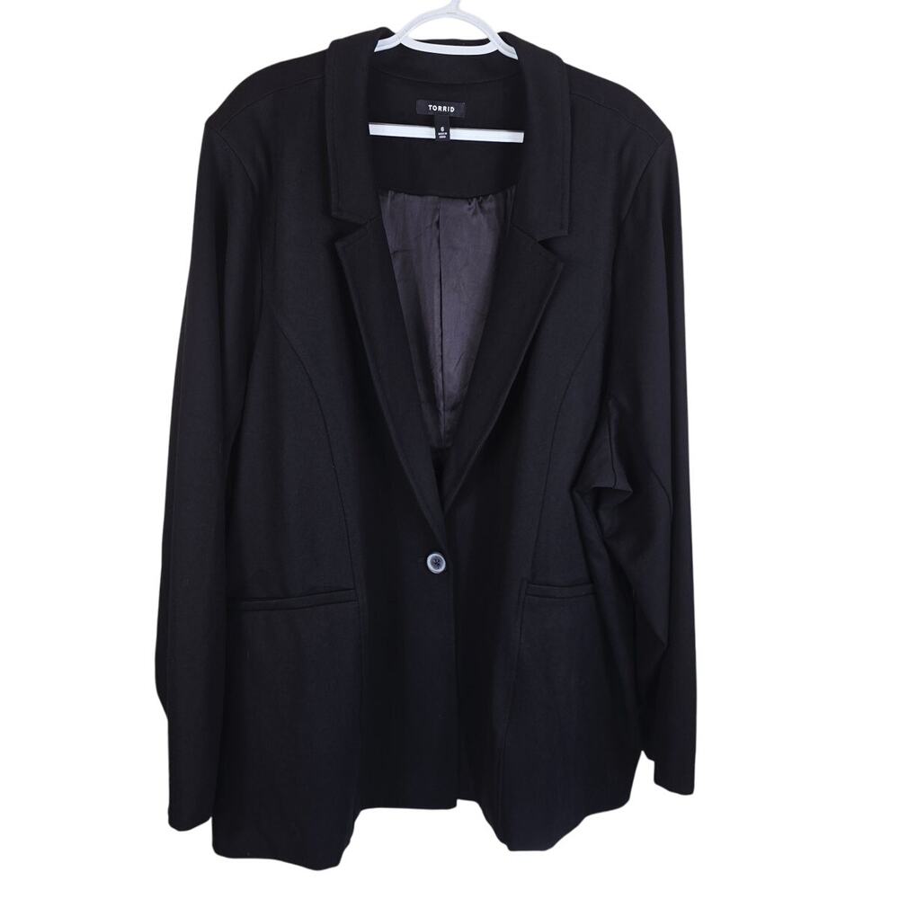 Torrid Black Women's Work Business Lined Blazer Jacket 6 - 6X